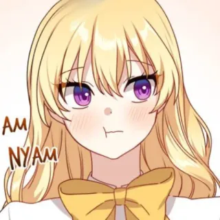 🥡 AM NYAM Anime, Fofo, Desenho animado, Mangá, Comendo telegram sticker