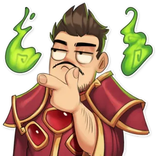 🤔 мультфильм, волшебник, магия, фэнтези, персонаж, мужчина telegram sticker