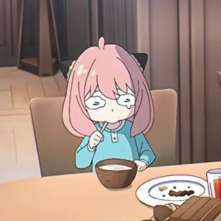 🥜 Anya Spy x Family anime, cartoon, cute, crying, sad, spy x family, anya forger whatsapp sticker