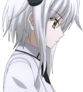 🐼 アニメ, 女の子, 白髪, キャラクター telegram sticker