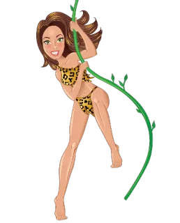 🧚‍♀ femme, imprimé léopard, jungle, vigne, dessin animé, motif animal telegram sticker