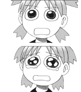 🍀 anime, manga, khóc, buồn, cảm xúc, sốc telegram sticker