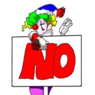 😔 NO palhaço, não, placa, rejeição telegram sticker