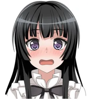 😳 Anime, Mangá, Garota, Personagem, Expressão telegram sticker