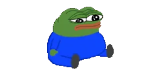 😕 Pepe the frog triste, rana, piangere, meme, pepe telegram sticker