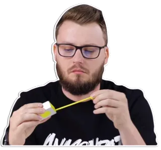 😕 Mann, Seifenblasen, Brille, Porträt, ernst whatsapp sticker