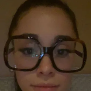 🤓 femme, lunettes, portrait, visage, selfie telegram sticker
