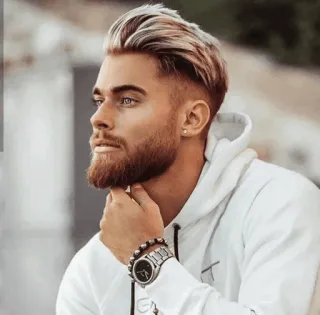 📎 man, hairstyle, beard, model, portrait, fashion, style telegram sticker