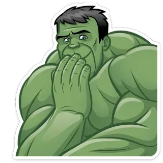 😀 Hulk marvel, hulk, verde, super-herói, personagem, quadrinhos telegram sticker