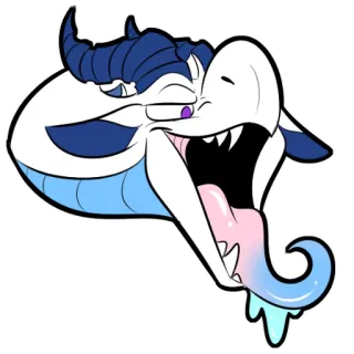 😜 龙, 卡通, 怪物, 幻想, 生物, 角色 telegram sticker