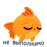 Золотая рыбка @FOXDIZIGNERLIFE @dmitrieva_motion telegram stickers