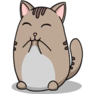 😌 gatto, carino, animale, adesivo, cartone animato, kawaii, animale domestico whatsapp sticker