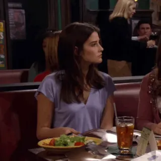 🍕 Robin Scherbatsky How I Met Your Mother phụ nữ, ngồi, chương trình TV, cảnh, nhân vật, nhà hàng telegram sticker