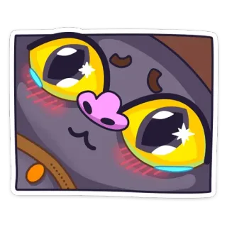 😢 gato, animal, adesivo, fofo, desenho animado, rosto whatsapp sticker