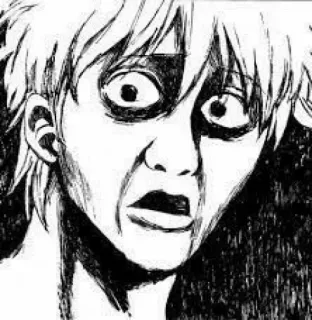😳 Schock, Verzweiflung, Anime, Manga, Überraschung, Angst telegram sticker