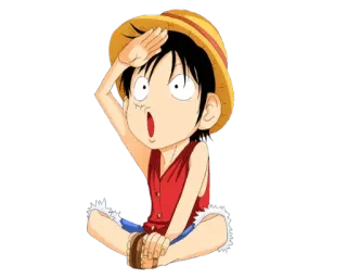 😳 Luffy One Piece Anime, One Piece, Luffy, Desenho animado, Pirata telegram sticker