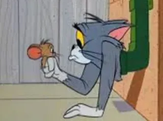 😕 Tom Tom and Jerry мультфильм, кот, мышь, комедия, анимация whatsapp sticker