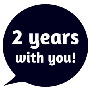 😵 2 years with you! aniversário, amor, relacionamento, celebração telegram sticker