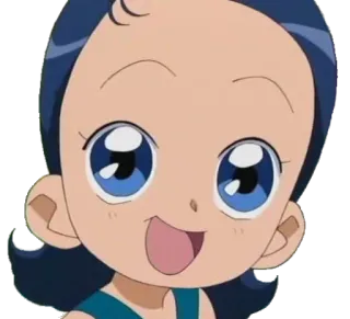 😃 Anime, Desenho animado, Menina, Personagem, Bonito, Feliz, Sorrindo telegram sticker