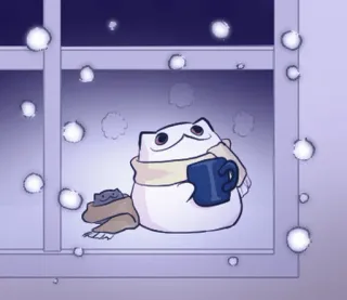 🐱 gato, inverno, neve, janela, bebida, aconchegante, cachecol telegram sticker