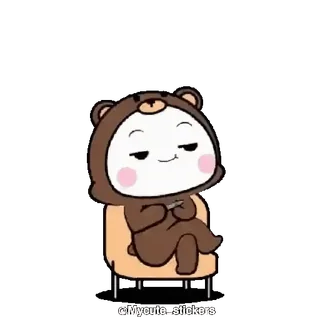 😏 Mycute_stickers lindo, pegatina, oso, personaje, dibujo animado telegram sticker