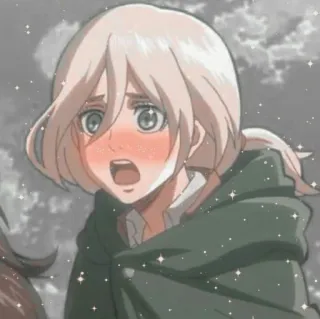 😳 Historia Reiss Attack on Titan Anime, Garota, Mangá, Fofo, Personagem, Ataque dos Titãs, AOT, Historia Reiss whatsapp sticker
