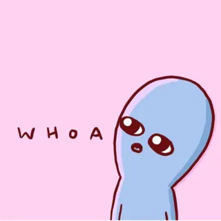 😮 WHOA 宇宙人, 漫画, かわいい, 面白い, うわー, 衝撃 telegram sticker