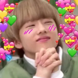 🥒 Corazones, Amor, Meme, Afecto, Lindo, Feliz telegram sticker