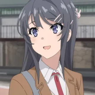 🐇 Mai Sakurajima Rascal Does Not Dream of Bunny Girl Senpai Anime, Sakurajima, mignon, fille lapin telegram sticker