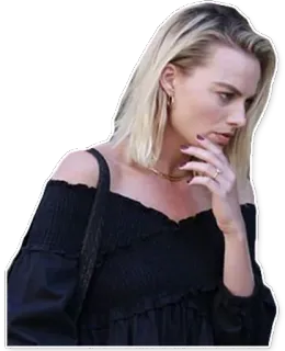🤔 Margot Robbie actrice, blonde, célébrité, femme whatsapp sticker