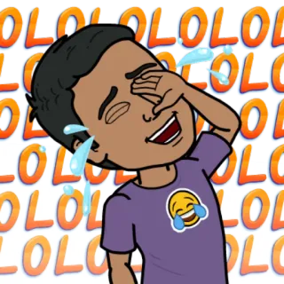 😂 LOLOL หัวเราะ, ร้องไห้, อีโมจิ, 555, ตลก, มีความสุข telegram sticker