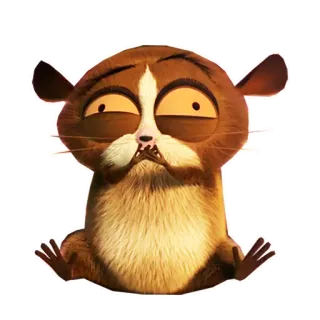 😵 Mort Madagascar モート, マダガスカル, キツネザル, 可愛い, アニメ whatsapp sticker
