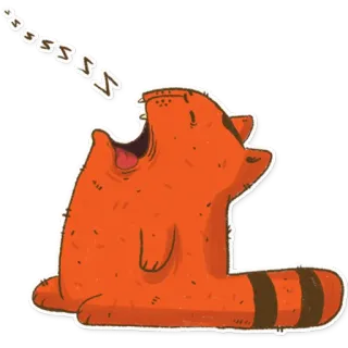 😴 ROSSSSSSS แมว, สัตว์, การ์ตูน, สติกเกอร์, สีส้ม, น่ารัก telegram sticker