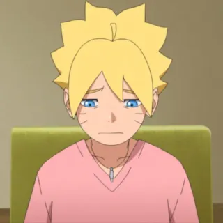 😔 Boruto Uzumaki Boruto: Naruto Next Generations 애니메이션, 만화, 보루토, 나루토, 우즈마키, 슬픈 telegram sticker