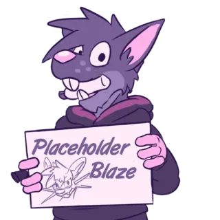 🐀 Placeholder Blaze nhân vật, chỗ dành sẵn, ngọn lửa, nhãn dán telegram sticker