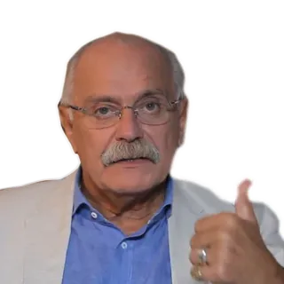 👍 homme, lunettes, moustache, pouce levé telegram sticker