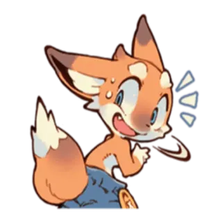 👀 vos, furry, dier, cartoon, personage telegram sticker