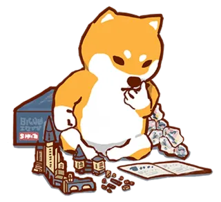 🧩 SHIBA Hund, Shiba Inu, Bausteine, Puzzle, süß, Haustier whatsapp sticker
