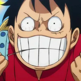 👒 Monkey D. Luffy One Piece Anime, Dibujos animados, Pirata, Monkey D. Luffy, One Piece telegram sticker