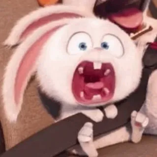 🐰 Snowball The Secret Life of Pets Hase, Häschen, wütend, Cartoon, Haustier, Tier telegram sticker