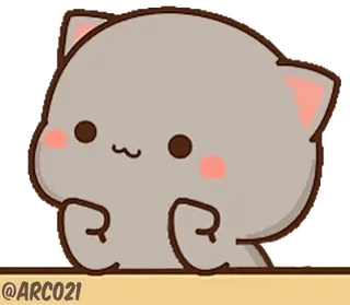 🙄 @ARC021 고양이, 귀여운, 카와이, 동물, 스티커, 만화 telegram sticker
