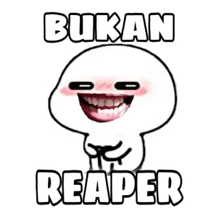😱 BUKAN REAPER Cartoon, Meme, Humor, Personage, Indonesisch telegram sticker