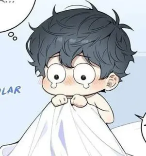 🥺 OLAR lindo, anime, manga, chibi, chico telegram sticker