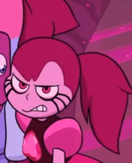😒 Spinel Steven Universe cartoon, animation, Spinel, pink, angry whatsapp sticker