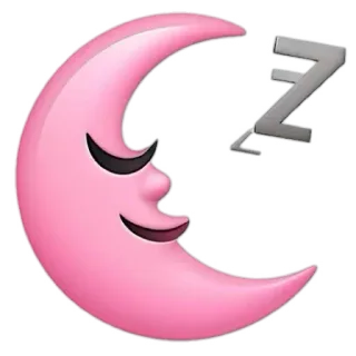 🌜 mặt trăng, giấc ngủ, đang ngủ, zzz, đêm, mệt mỏi whatsapp sticker
