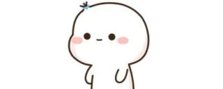 😶 süß, Cartoon, Sticker, Kawaii, Blob telegram sticker