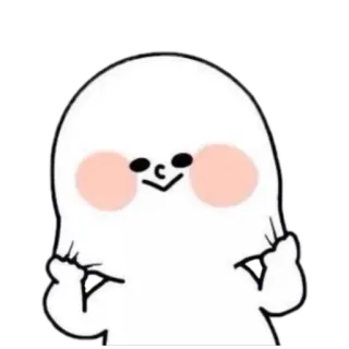 😊 duch, słodki, kreskówka, postać, emoji, naklejka whatsapp sticker