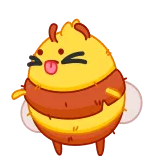 😒 пчела, мультфильм, насекомое, животное, милый, желтый telegram sticker