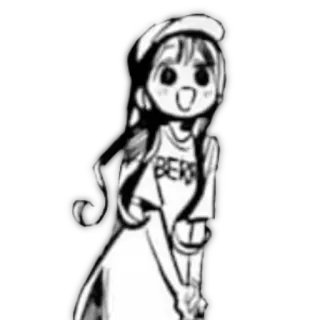😀 BERS Anime, Garota, Desenho animado telegram sticker