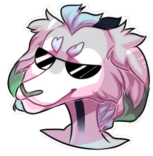 😎 lion, lunettes de soleil, animal, mignon, dessin animé, autocollant whatsapp sticker